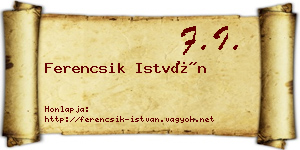 Ferencsik István névjegykártya