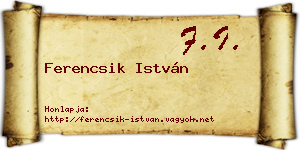 Ferencsik István névjegykártya