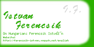 istvan ferencsik business card